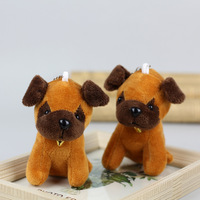 Peluche Loup-Gris Mignon de 10 cm, Pendentif Chien Loup, Décoration pour Sac à Dos, Sac de Voiture, Porte-clés, Cadeau pour Enfant, Peluche Douce Rembourrée, Porte-clés