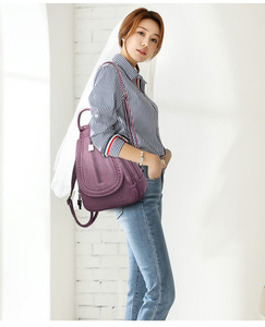 Fashion <b>College</b> Bagpack PU Leather Woman Bagpack Women's <b>Backpacks</b> School Bag for Women - Product Image 2