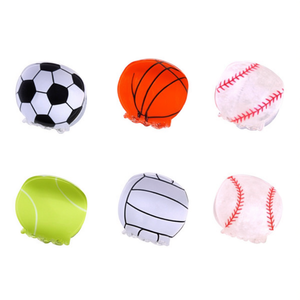 Fermagli per capelli serie sportiva da 5,2 cm per donne e ragazze con design a tema calcio, basket, baseball, tennis, pallavolo - Product Image 2