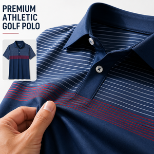 Polo de Golf Deportivo Premium Personalizado, Camisa a Rayas de Lujo para Hombre, Marca Personalizada, Hecho a Medida por el Fabricante - Product Image 1