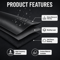 Tela de Camuflaje Transpirable y Ecológica con Película de PU de Tacto Suave para Ropa Deportiva, Ropa Impermeable y Prendas de Vestir