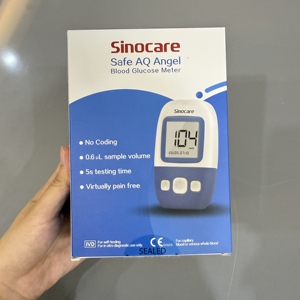 Medidor de Glucosa en Sangre <span class=keywords><strong>Sinocare</strong></span> Safe AQ Angel con 50 Tiras Reactivas, Kit de Prueba de Glucosa Ligero - Product Image 3