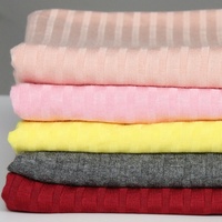 Tissu en maille côtelée en gros, 180 g/m², 92 % viscose, 8 % élasthanne, respirant, couleur unie, pour la confection de pantalons de yoga