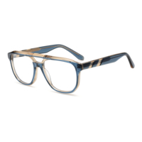 Lunettes optiques de grande taille pour hommes, design d'aviation classique, monture de lunettes, lunettes transparentes de stratification fraîche pour hommes