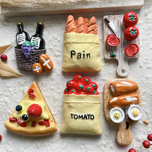 Breloques en résine Manna grand format, imitation aliments de boulangerie (<span class=keywords><strong>pain</strong></span>, pizza), cabochons DIY pour aimants de réfrigérateur, décorations pour coques de téléphone et accessoires capillaires - Product Image 1