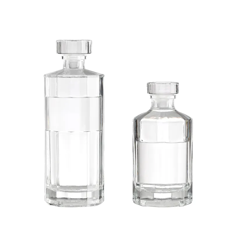 Bottiglia di vetro della bevanda della Tequila del Rum del Gin della Vodka in rilievo della lettera quadrata all'ingrosso della fabbrica