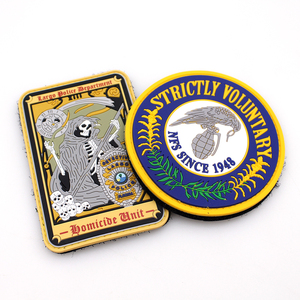 Insigne de patch en PVC souple personnalisé en usine coloré 3D brodé fleurs coeurs ronds pour chapeau décoration fer dentelle en caoutchouc - Product Image 6