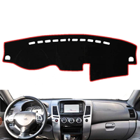 Penutup Dasbor Mobil Anti-selip Pelindung Konsol Tengah Isolasi Panas untuk Mitsubishi Pajero Sport 2008-2016