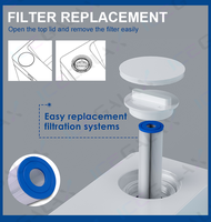 Piscina de Inmersión Fría con Control por Aplicación Wifi, Bañera de Hielo Acrílica Todo en Uno con Enfriador y Filtro Integrados