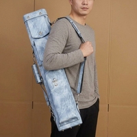 Kotak Tongkat Biliar PU Buatan Tangan 6 Lubang 1/2 Rod Box Motif Bunga Besar Portabel Tas Tongkat Biliar Model 010