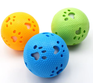 Özel güvenli ve toksik olmayan toptan doğal kauçuk Molar interaktif köpek yüz lastik top köpek çiğneme oyuncakları - Product Image 1