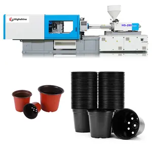 HS-280 Garden tall round plastic flower pot soft pp plastic plant flower seedling pots injection mould making machine 280ton