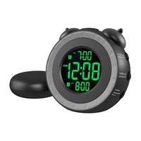 Oreiller numérique moderne en plastique avec alarme vibrante et fonction snooze pour adultes souffrant de perte auditive sévère, avec horloge à écran LCD
