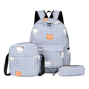 Custom Logo 3pcs Kids <b>Backpack</b> Set 3D Cartoon School Bag with Insulated Lunch Box Breathable Toddler Daypack OEM - Product Image 4