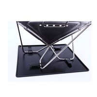 Barbecue au charbon de bois réglable pour la maison et le camping, en acier inoxydable, portable, pour l'extérieur, avec logo personnalisé, dispositif de sécurité flamme, 50 pièces, dépôt de 30%