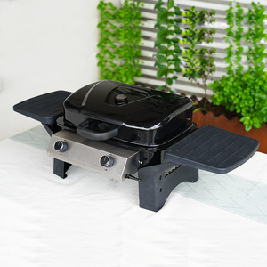 Portable Dual-Head Gas Grill Outdoor Propane <b>BBQ</b> With Automatic Shut Off Foldable Design - Product Image 2