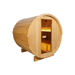 <span class=keywords><strong>Sauna</strong></span> de barril para exteriores con diseño de ventana trasera de media <span class=keywords><strong>luna</strong></span> Thermo Spruce para jardín, venta al por mayor, recuperación y bienestar finlandés - Product Image 3