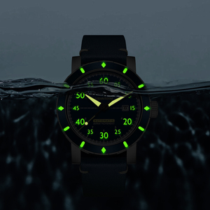 ساعة غواص LIGE FN1803 ميكانيكية أوتوماتيكية ببلور الياقوت للرجال، مقاومة للماء 500 متر، يابانية 8215 فاخرة مضيئة نايلون - Product Image 4