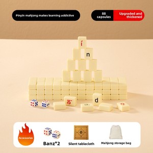 Gioco da Tavolo Educativo in Acrilico con Carte Pinyin Cinese e Mahjong per l'Apprendimento Iniziale e il Riconoscimento Completo delle Silabe per Bambini - Product Image 4