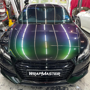 Wrapmaster 1.52*17ม. กิ้งก่าสีเขียวปิศาจแผ่นรองพีวีซีสำหรับสัตว์เลี้ยงวัสดุหุ้มห่อรถเปลี่ยนสีได้ประกายฟิล์มรถยนต์ - Product Image 2