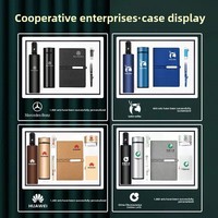 Coffret Cadeau d'Affaires Personnalisé Luxe Léger – Tasse Isotherme, Carnet, Clé USB, Boîte Cadeau – Matériel Métallique – Fête des Pères, Nouvel An