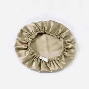 100% <span class=keywords><strong>Bonnet</strong></span> de cheveux en soie de mûrier monocouche Double couche <span class=keywords><strong>bonnet</strong></span> de sommeil pour cheveux bouclés ondulés chapeau de sommeil en soie réglable pour les femmes - Product Image 4