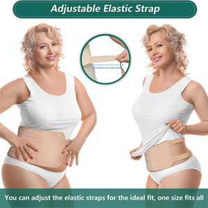 Cinturón reutilizable para el cuidado abdominal con aceite de ricino, cinturones de soporte para la cintura de algodón y elastano para protección en el hogar para mujeres, color caqui, rosa, blanco y negro - Product Image 3