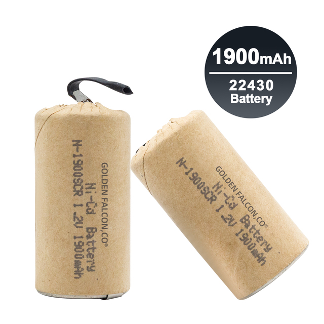 NiCD Rechargeable 22430 Battery 1900mAh 1.2V SC NiCD Battery Cell