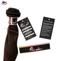 Étiquettes personnalisées de haute qualité pour perruques avec logo, étiquettes cadeaux en papier pour emballage d'extensions capillaires et lots de mèches