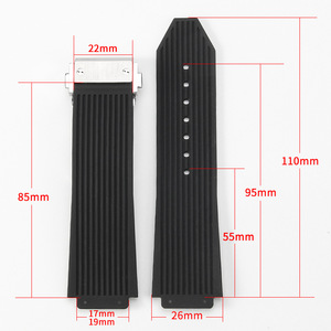 Convient aux bracelets de montre Hengbao : bracelet de montre en silicone pour homme <span class=keywords><strong>HUBLO</strong></span> Hengbao/Yubo Big Explosion 26X22 - Product Image 3