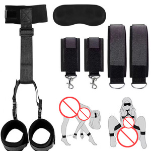 Dispositif érotique en forme de fleur à trois pétales pour écartement des jambes, accessoires de bondage alternatifs, menottes, entraves de cheville, aide pour les positions sexuelles au lit - Product Image 1