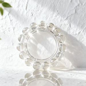 Bán Buôn Giá Pha Lê Thủ Công Mỹ Nghệ Chữa Bệnh Tự Nhiên Đá Thời Trang <span class=keywords><strong>Bangle</strong></span> Đính Cườm Đá Quý Tinh Thể Màu Trắng Vòng Đeo Tay 12Mm Cho Quà Tặng - Product Image 1