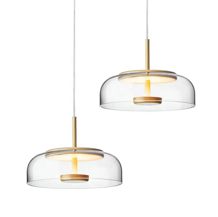 new luxury metal glass shade Led 12w hanging ceiling lamp indoor modern restaurant pendant lamp