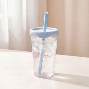 <b>Reusable</b> Tritan 500ml Straw <b>Cup</b> Portable Lightweight Travel Coffee Juice Drinking Bottle Outdoor Fitness Daily Drink <b>Cup</b> - Product Image 2