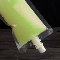 Pochettes transparentes de qualité alimentaire avec bec verseur et impression couleur pour l'emballage de liquides, jus, lait, boissons, sucre et recharge