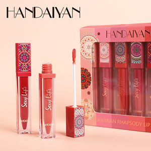 Handaiyan Bohemian Rhapsody Brillo de labios Lápiz labial para niños Mate Al Por Mayor <span class=keywords><strong>Maker</strong></span> Etiqueta privada Lápiz labial Vegano Cruelty Free - Product Image 4
