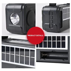 Custom Adjustable Shoulder Strap Triple <b>Speaker</b> FM Radio Telescopic Antenna Flashlight <b>USB</b> TF Outdoor Audio Receiver - Product Image 5