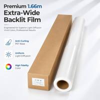 Film Premium Extra Large Anti-Curl PET Eco Solvent Haute Fidélité pour Impression Frontale pour Métro
