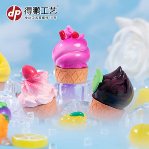 Ornements en forme de cornets de glace Dp Mini, artisanat en résine, décoration de bureau, jouet pour enfants - Product Image 2