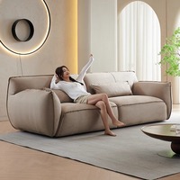 Canapé en cuir Timberight, style italien moderne et élégant, grand modèle, personnalisable, ensemble modulaire souple pour la maison ou l'hôtel, mobilier élégant pour la maison