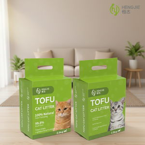Litière pour chat biodégradable, écologique, à base de <span class=keywords><strong>tofu</strong></span>, hautement absorbante, naturelle, à dissolution rapide - Product Image 1