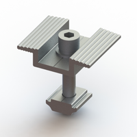Colliers de fixation intermédiaires en aluminium pour modules photovoltaïques, colliers de fixation intermédiaires pour panneaux solaires pour système de montage, accessoires de montage pour système d'énergie solaire