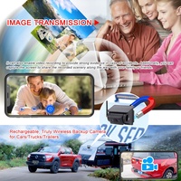 Caméra de recul sans fil Wi-Fi à énergie solaire 100m pour bus, fourgonnette, camion, camping-car, compatible iOS et Android