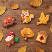 Moule DIY en résine 3D pour pendentif, thème cœur et amour, style automne mignon, avec poudre scintillante et pièces décoratives