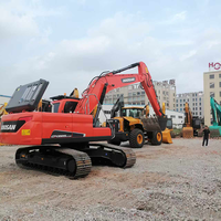 Excavatrice Doosan 225 d'occasion, hydraulique, sur chenilles, sans fuite d'huile, faible nombre d'heures, à vendre