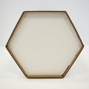 Kartonnen kattenhuis voor binnenkatten - Opvouwbare zeshoekige box <span class=keywords><strong>condo</strong></span>, lichtgewicht & duurzaam, modern wit design (40 cm x 31,5 cm) - Product Image 5