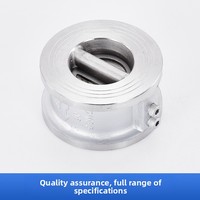Clapet anti-retour mécanique à double disque papillon en acier inoxydable 304 H76W pour eau DN15-DN200, température ambiante, sans joint