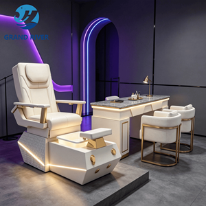 Sillón de Pedicura Multifuncional <span class=keywords><strong>con</strong></span> Drenaje, Sillón de <span class=keywords><strong>Masaje</strong></span> de Lujo para Salón de Uñas, Juego de Sillones de Pedicura - Product Image 1