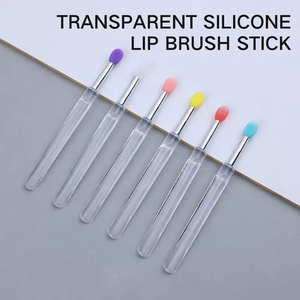 Pinceau à lèvres en silicone anti-poussière avec couvercle, pinceau de maquillage multi-usages, outil de beauté portable, à usage unique, facile à nettoyer - Product Image 3
