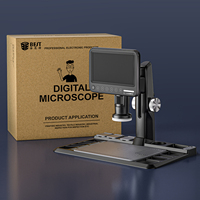 1600X Digital Microscope 16MP Electronic Video Microscopes 7 Inch IPS Screen Soldering Microscope with 28 LEDs with Windows/Mac